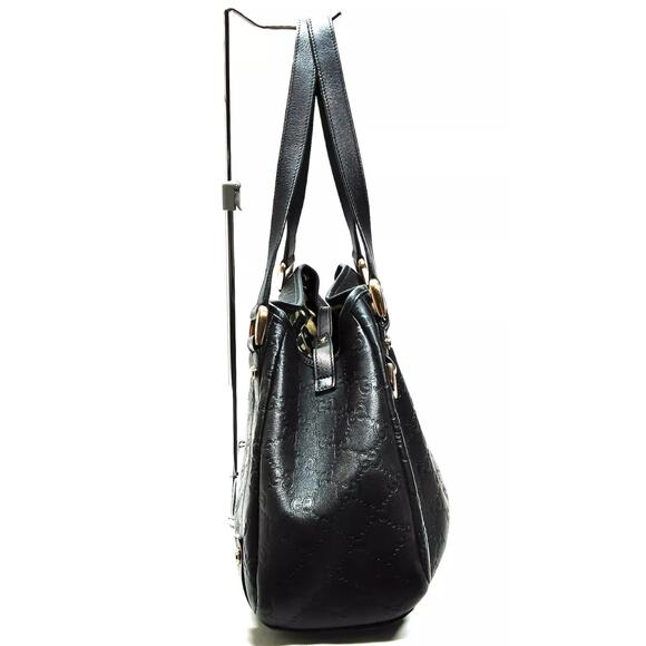 Gucci Black Guccissima Leather Abbey Hobo - Picture 3 of 10